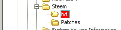 Choose the hd folder